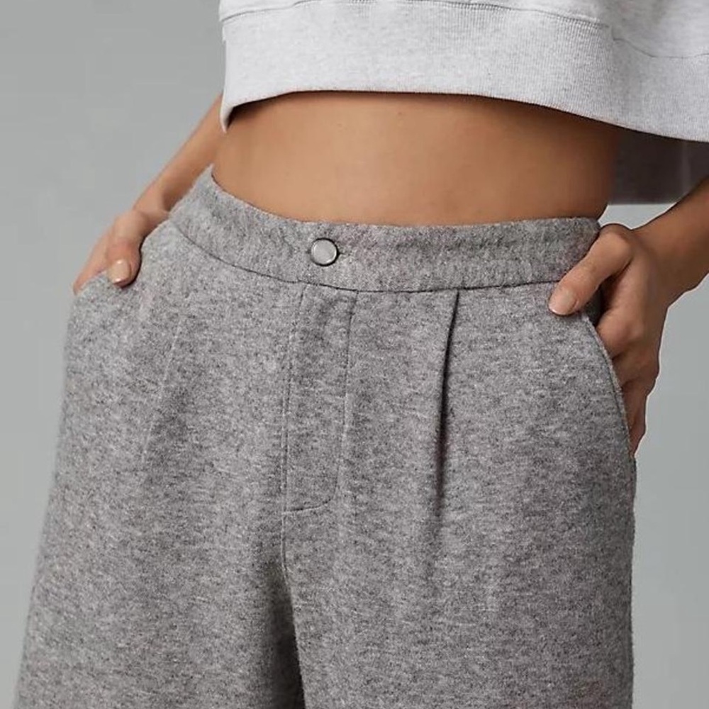 PAIGE Kara Pants Soft Gray Fabric Blend